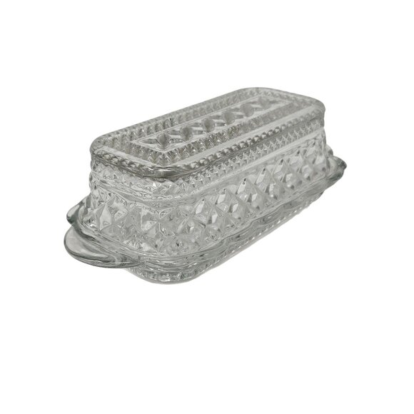 Vintage Wexford by Anchor Hocking Glass Covered Butter Dish Dining Dinnerware - Picture 2 of 10